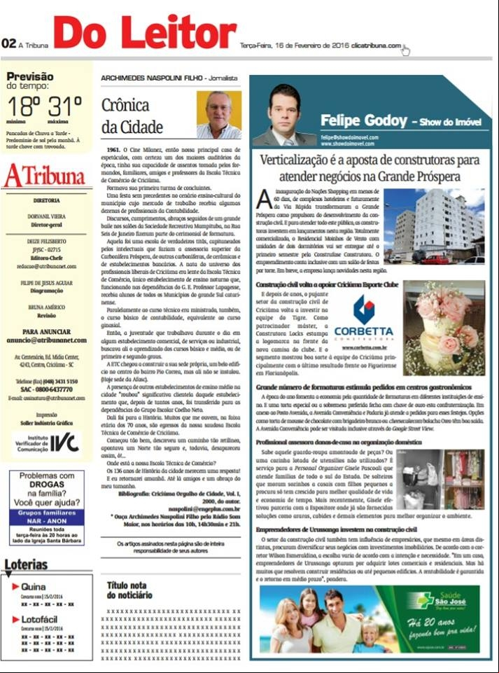 Coluna A Tribuna 16.02.2016